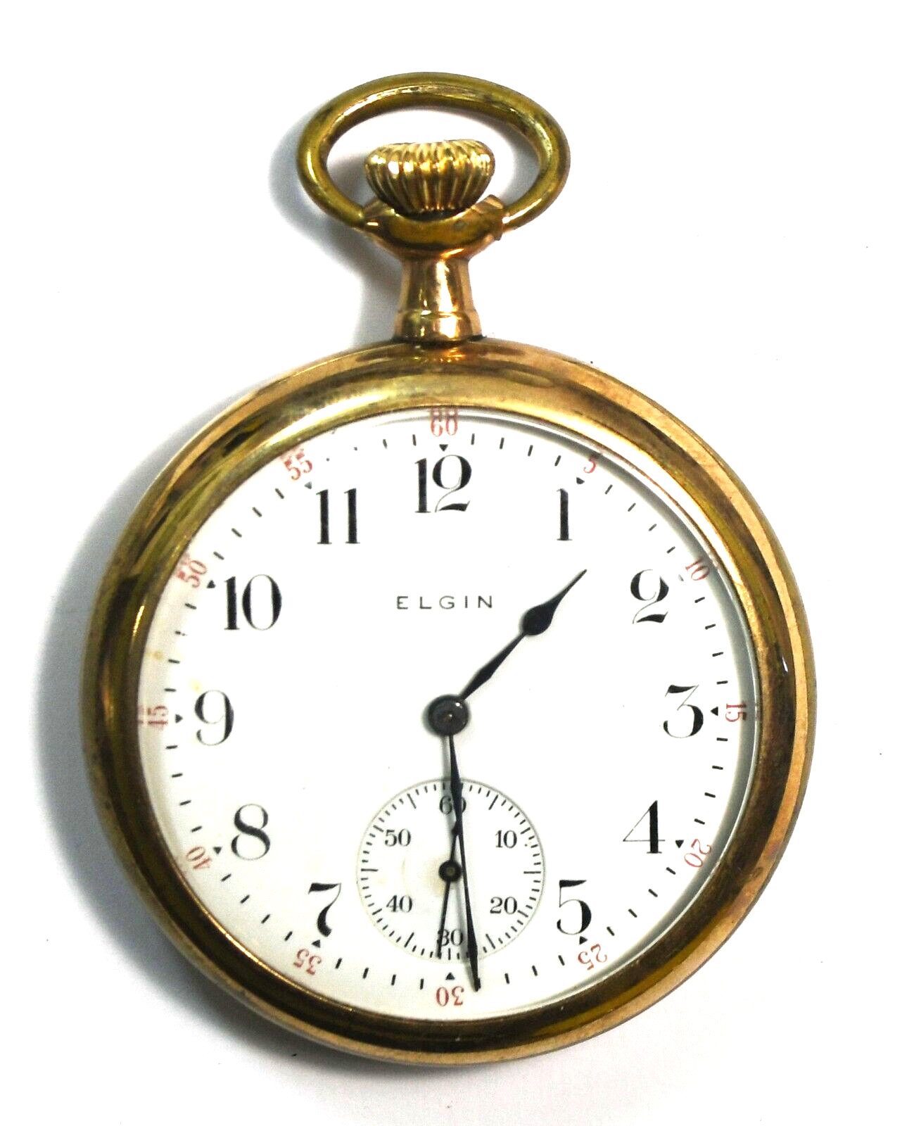 1906 Elgin 313 Size 16 Open Face Pocket Watch Spartan Case 15j 20yr GF Precious Metals Gems