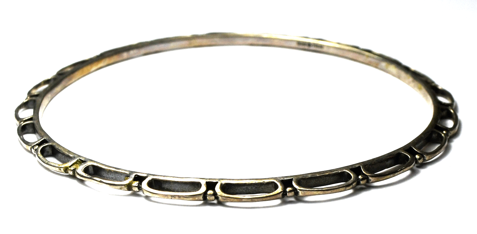 Extra large hot sale silver bangle