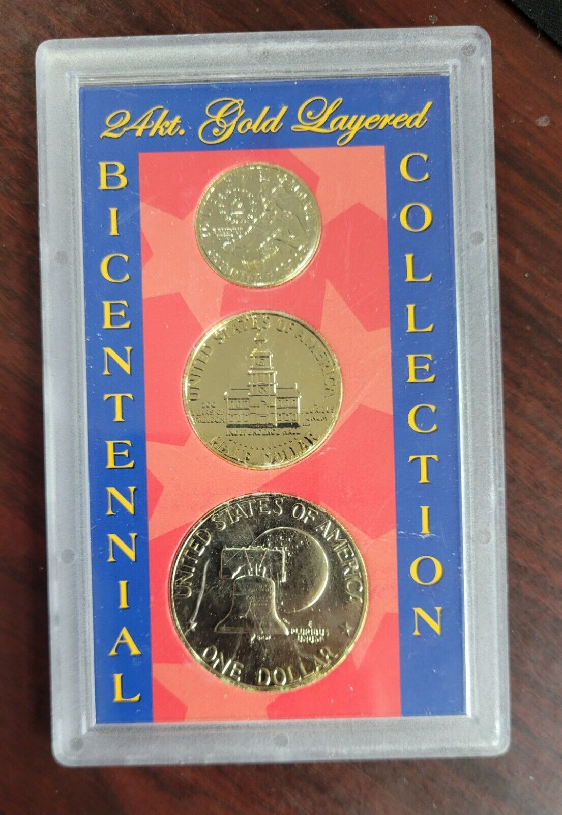 24 Kt. Gold Layered Bicentennial Collection 1776 1976 Dollar Half