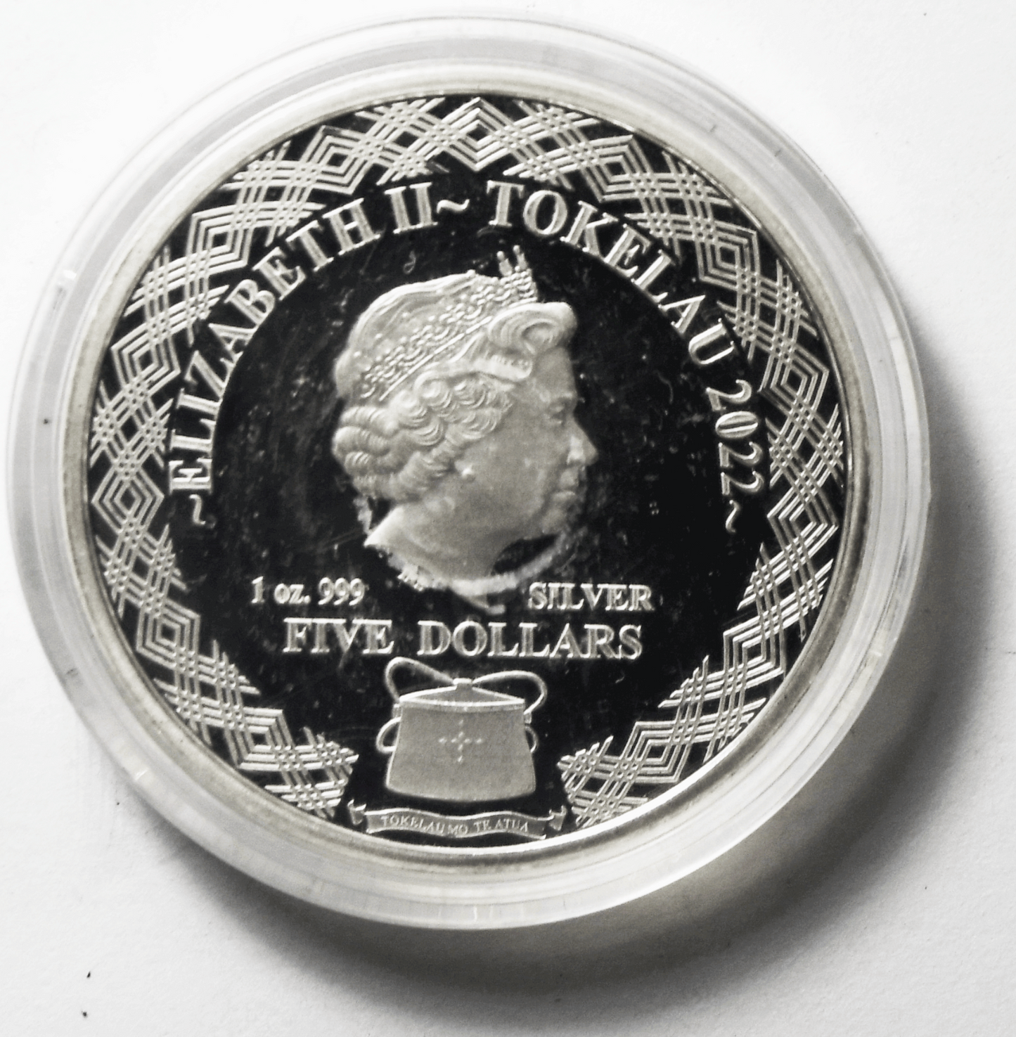 2022 Tokelau $5 Whiskered Screech Owl 1 Ounce .999 Fine Silver Round Low Mintage