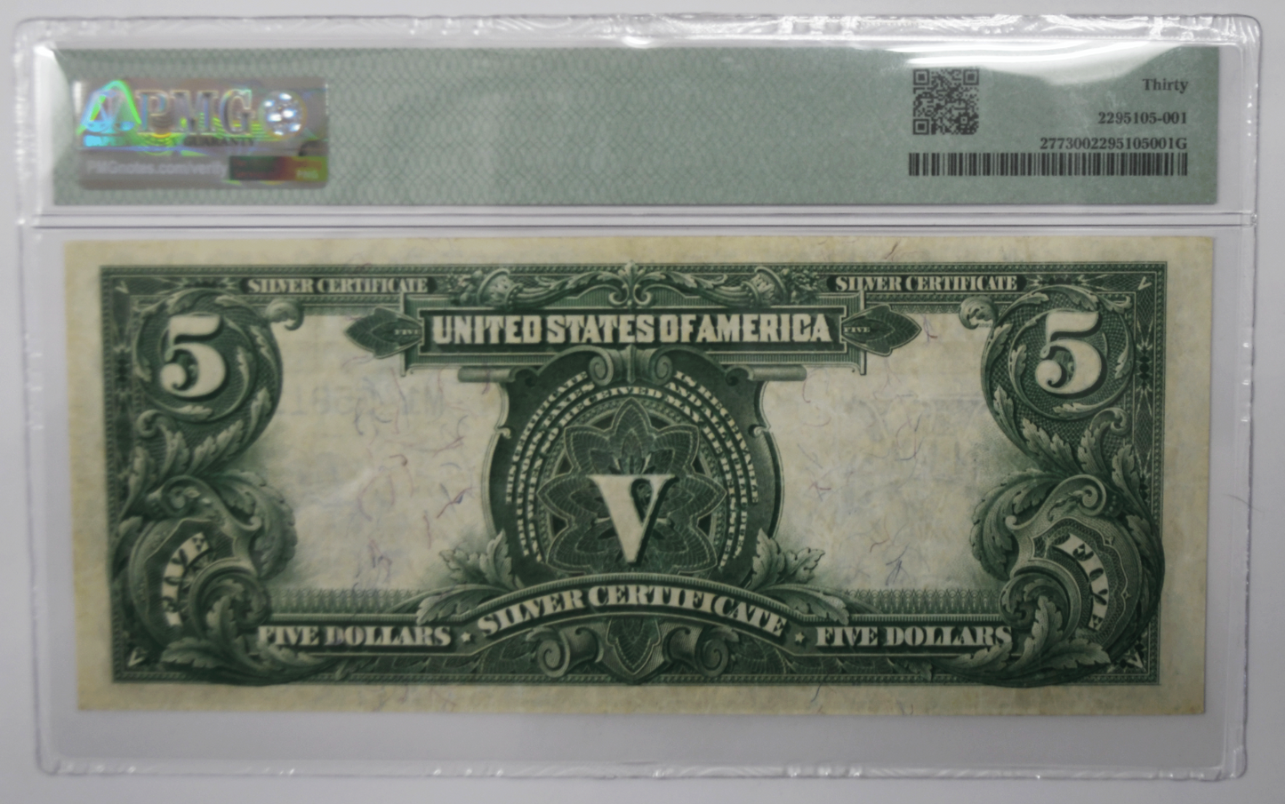 1899 $5 Indian Chief Silver Certificate Large Note PMG VF 30 FR#277 M1465811