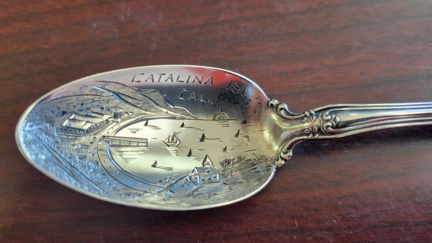 Catalina Island Ca. Sterling Silver Souvenir Spoon 5 3/8" .48oz. by Wallace