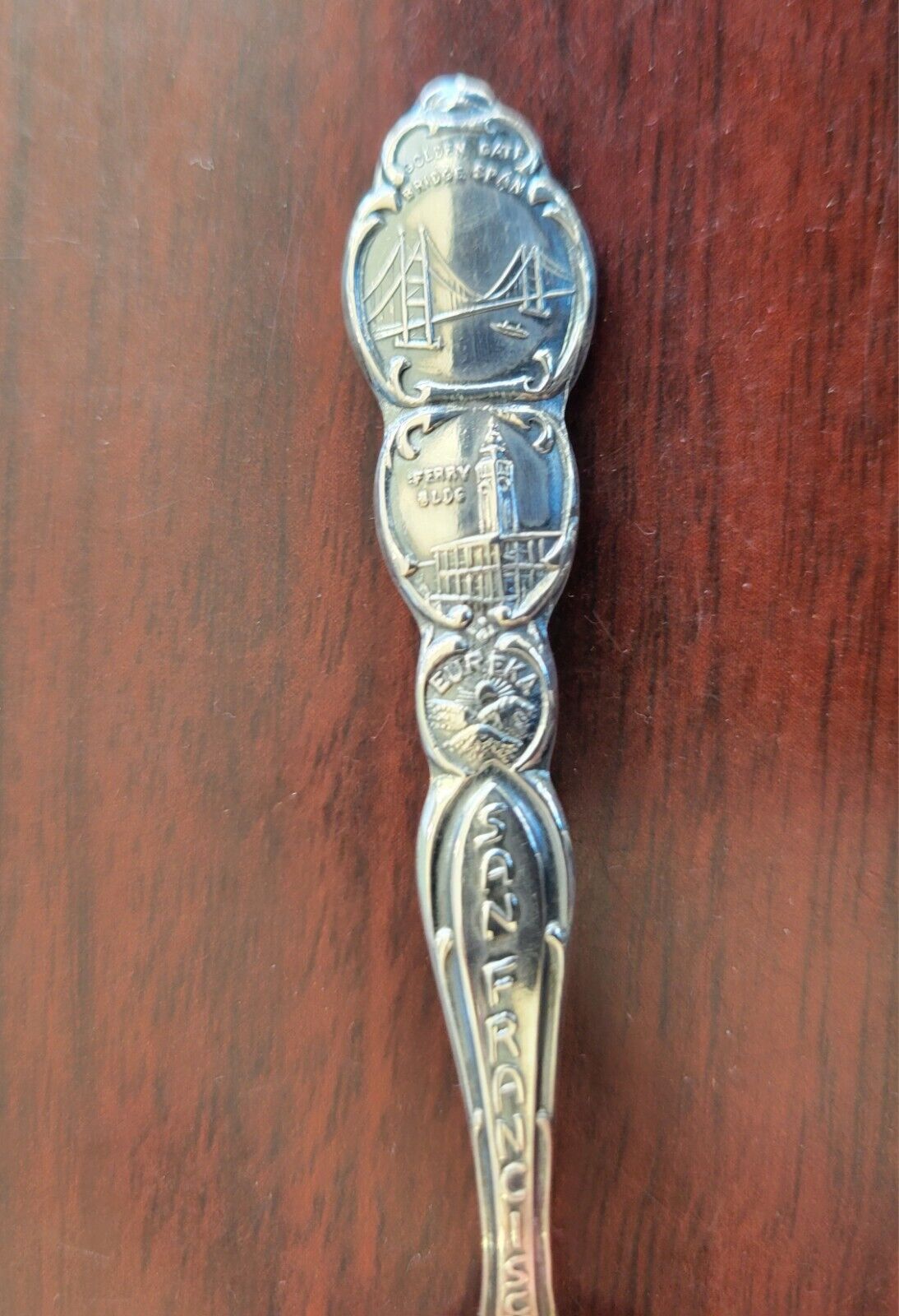 San Francisco Sterling Silver 4" Souvenir Spoon .44oz. Eureka Ferry Bldg.