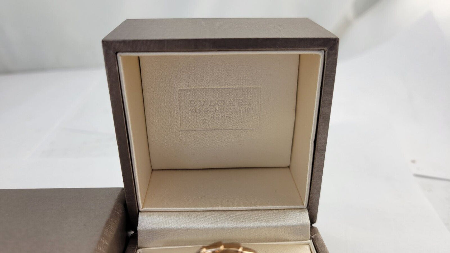 BVLGARI Ring Serpenti Viper US7-7.75 L Engraved  18K 750 Yellow Gold Band