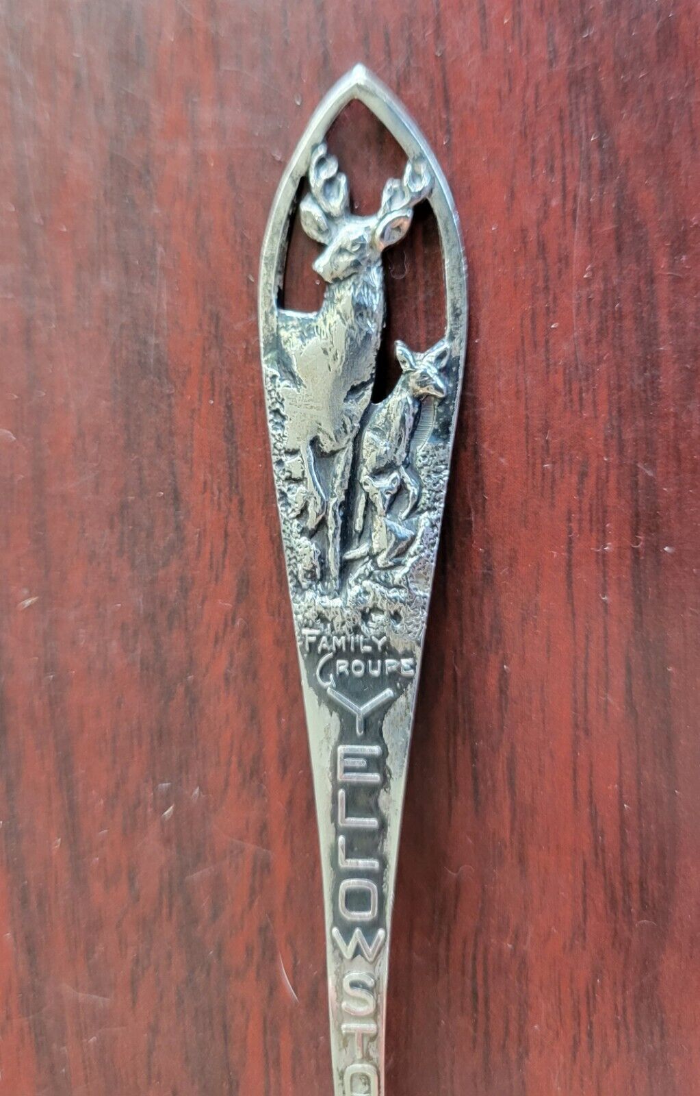 Yellowstone Nat. Park Sterling Silver 5 5/8" Souvenir Spoon .49oz. Wildlife