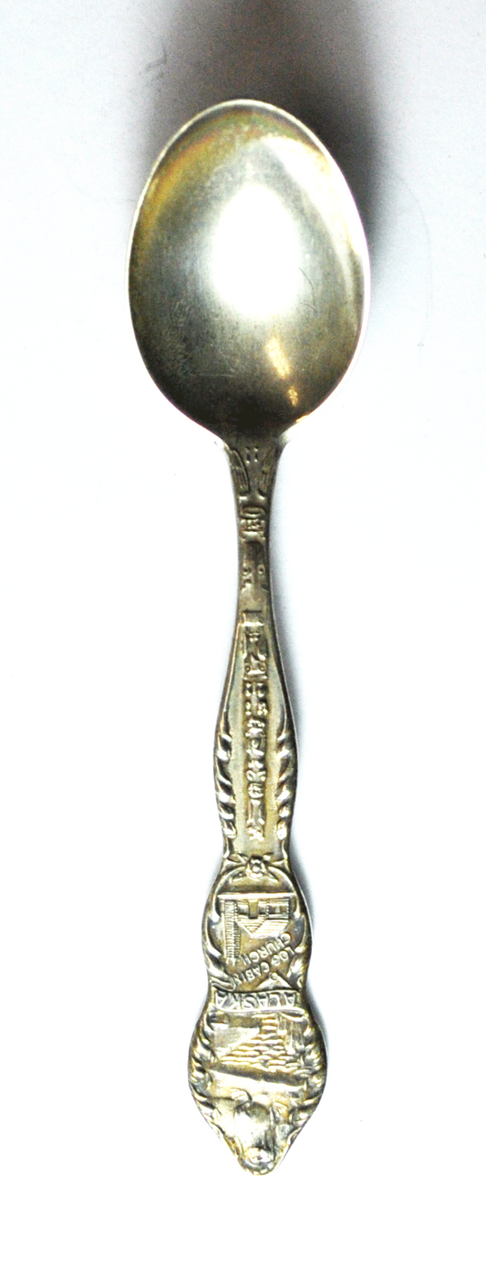 Sterling Silver Joseph Mayer Alaska Souvenir Spoon 3-7/8"