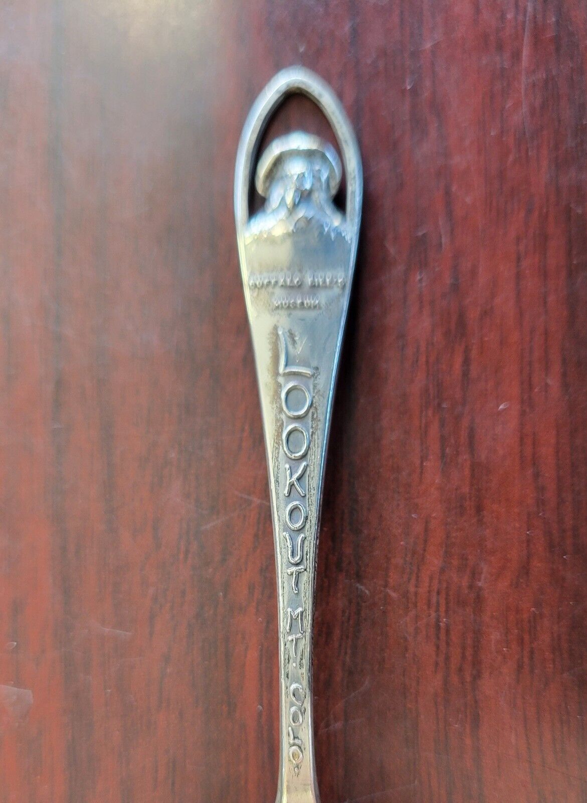 Lookout Mountain Colorado Buffalo Bill Silver 4  1/4" Souvenir Spoon .35oz.