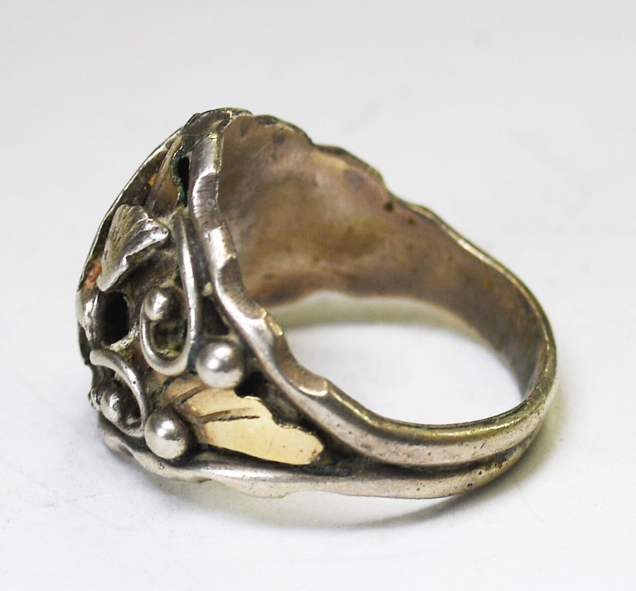 Sterling Silver Glen Willie Gold Filled Eagle Ring 22mm Size 13.5