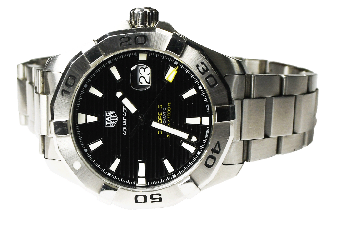 Tag Heuer Calibre 5 Automatic 300m Aquaracer 43mm SS WAY2010 w Box & Papers