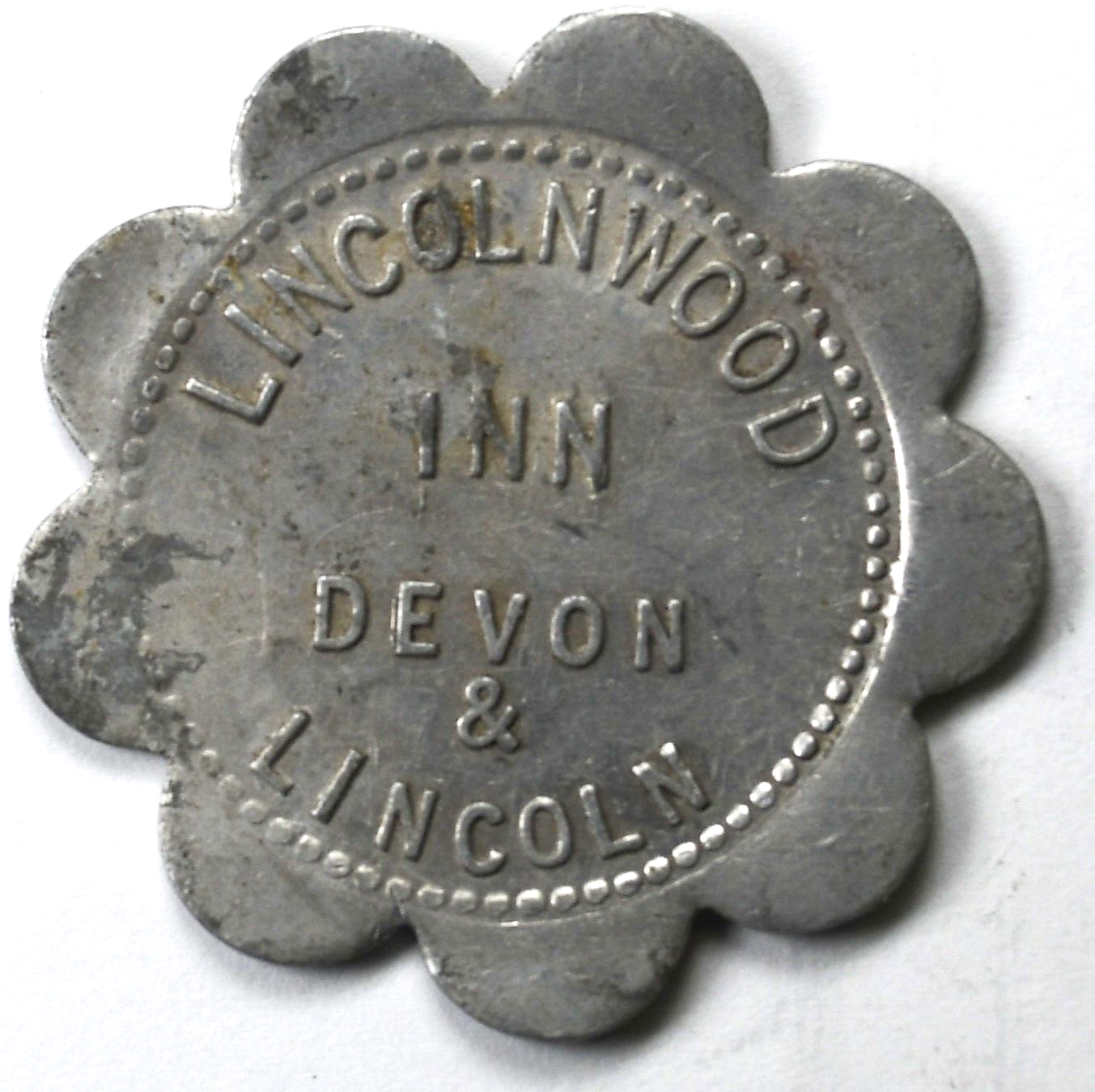 Vintage Lincolnwood Inn Devon & Lincoln Illinois Token 32mm Aluminum