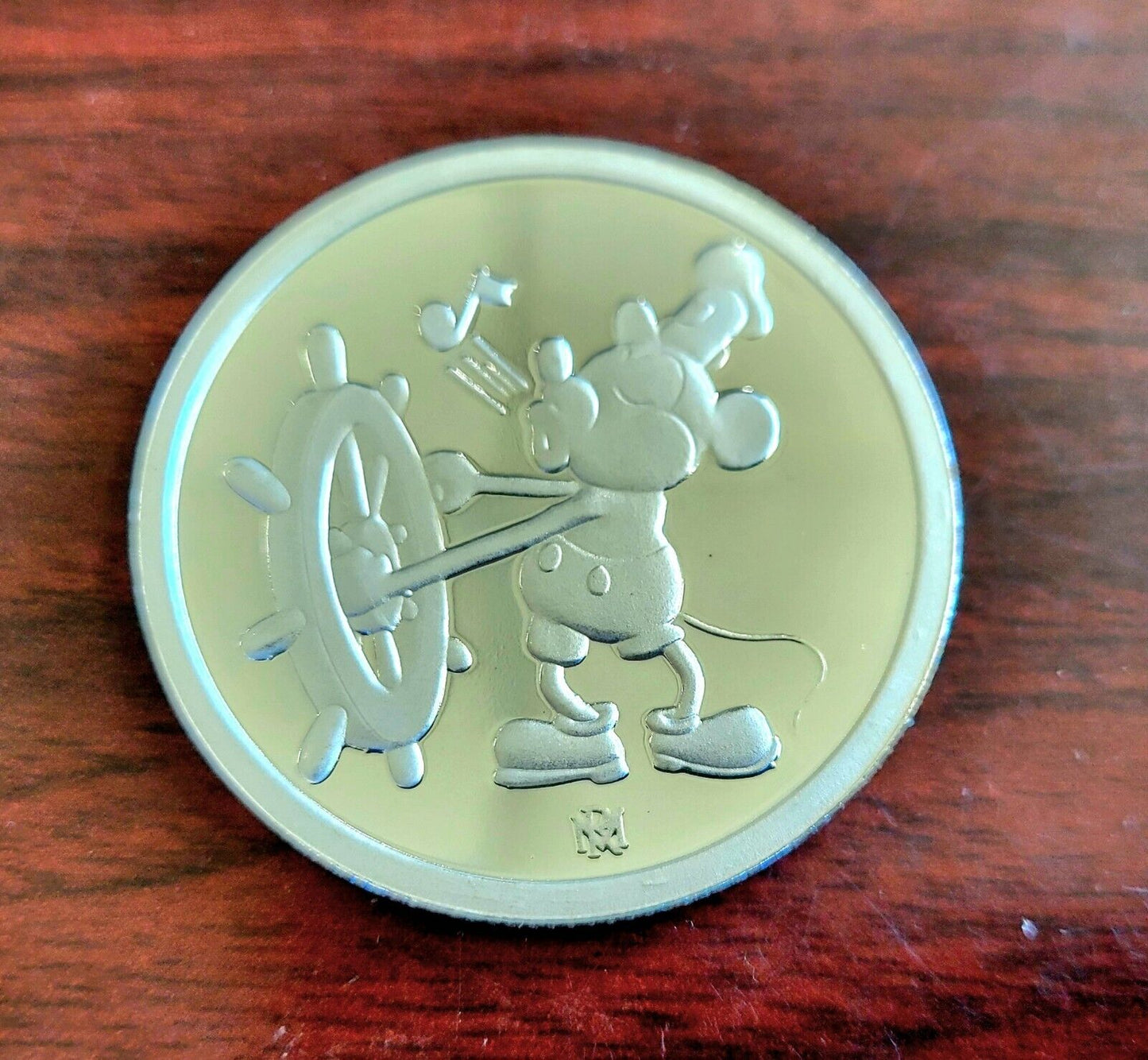 Disney Mickey Mouse Steamboat Willie 1oz. Collectible .999 Fine Silver Round