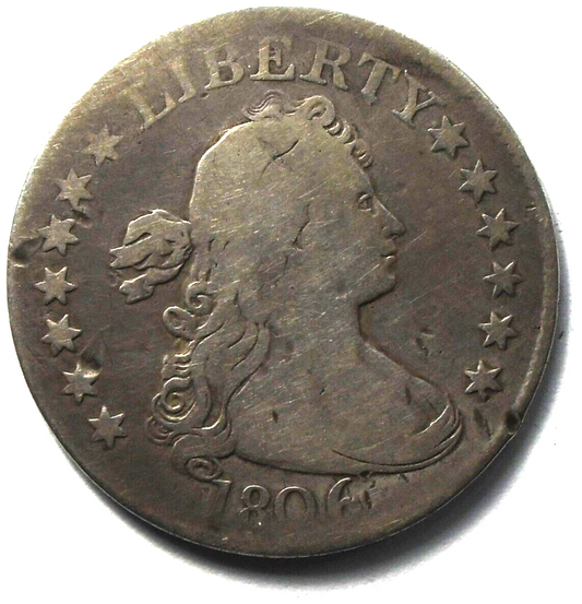 1806 25c Draped Bust Silver Quarter Dollar Rare