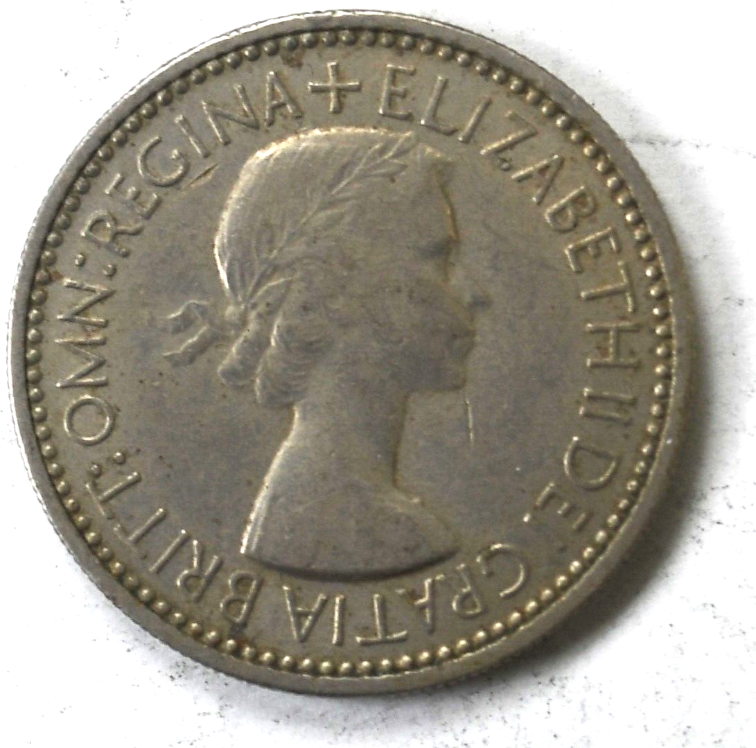 1953 Great Britain One Shilling Copper Nickel Coin KM# 890