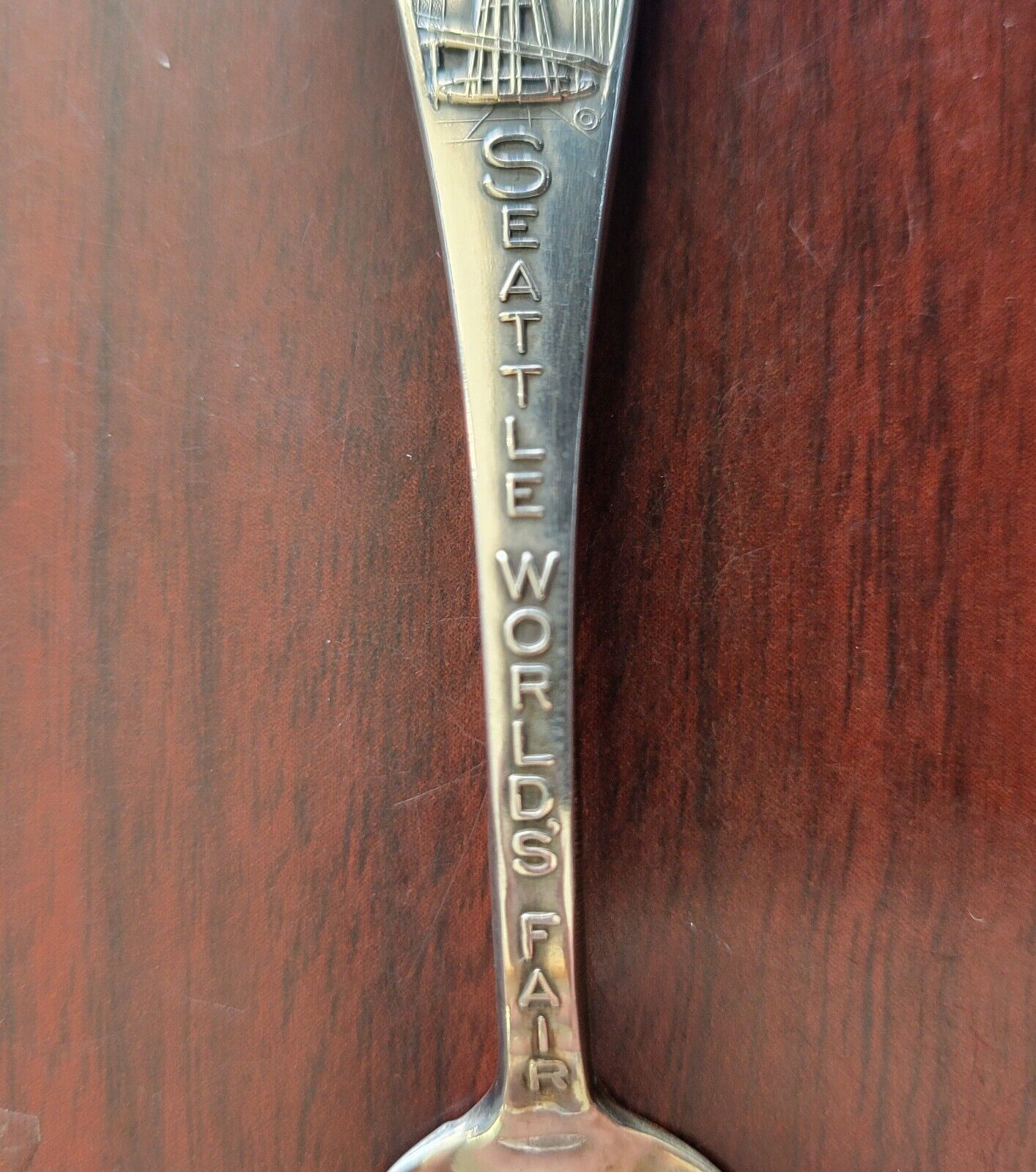 1962 Seattle Worlds Fair Sterling Silver 4 1/8" Souvenir Spoon .34oz.