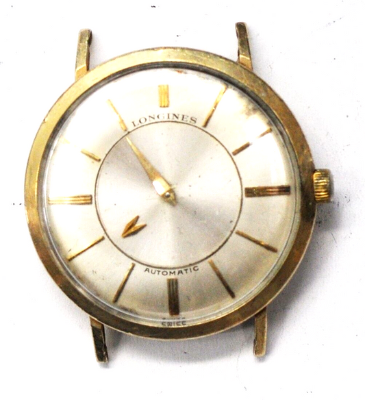 Vintage Longines Automatic 19A 10k Gold Filled 32mm Wristwatch Mystery Dial