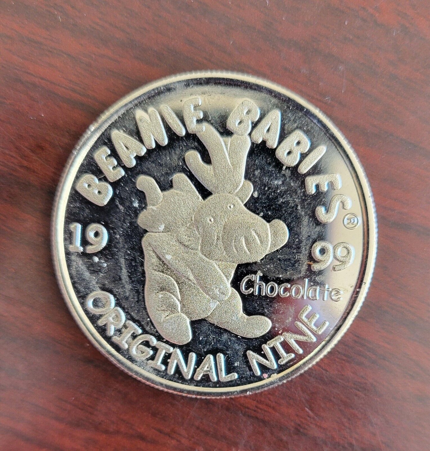 1999 Beanie Babies Chocolate Original 9 Official Club Token Medal