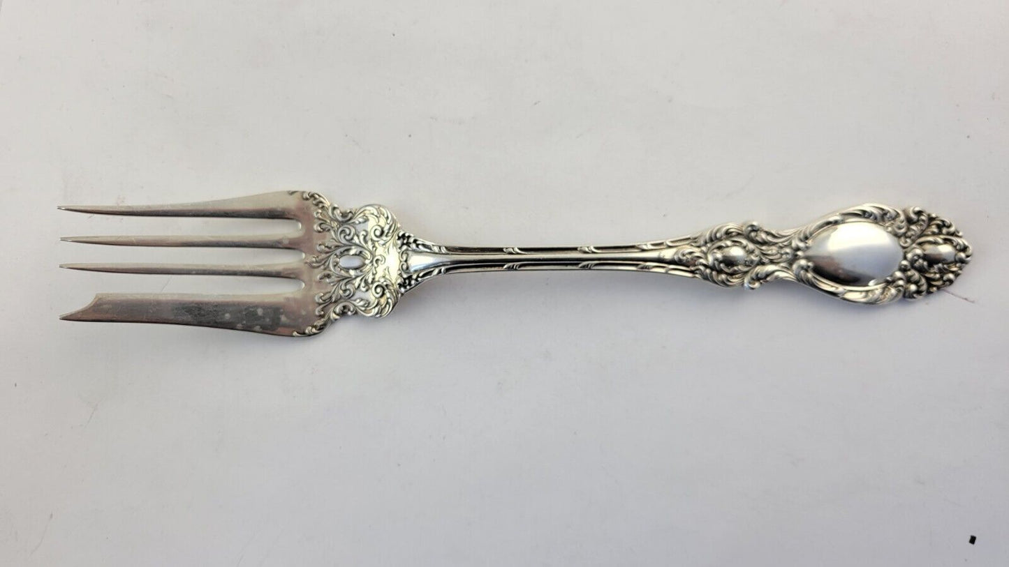 Lucerne by Wallace Sterling Silver 8 5/8" Medium Cold Meat Serving Fork 2.2oz.