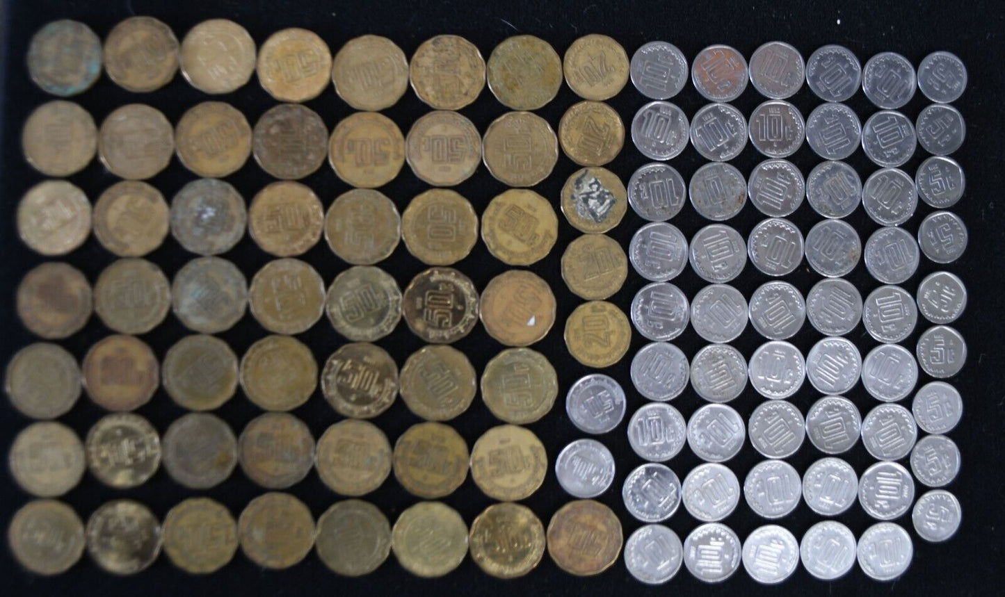 111pc Mexico 5c 10c 20c 50c Centavos Reformage Coins 1992-2013