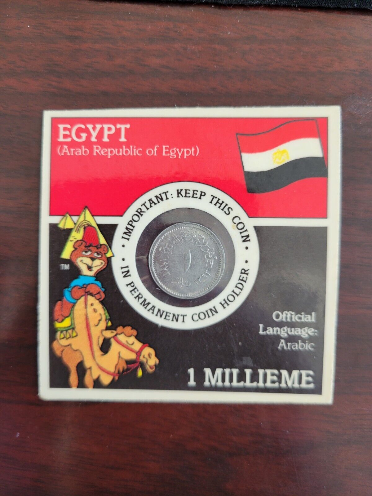 1989 Super Golden Crisp Cereal Box Egypt 1 Millieme Coins of the World Sealed