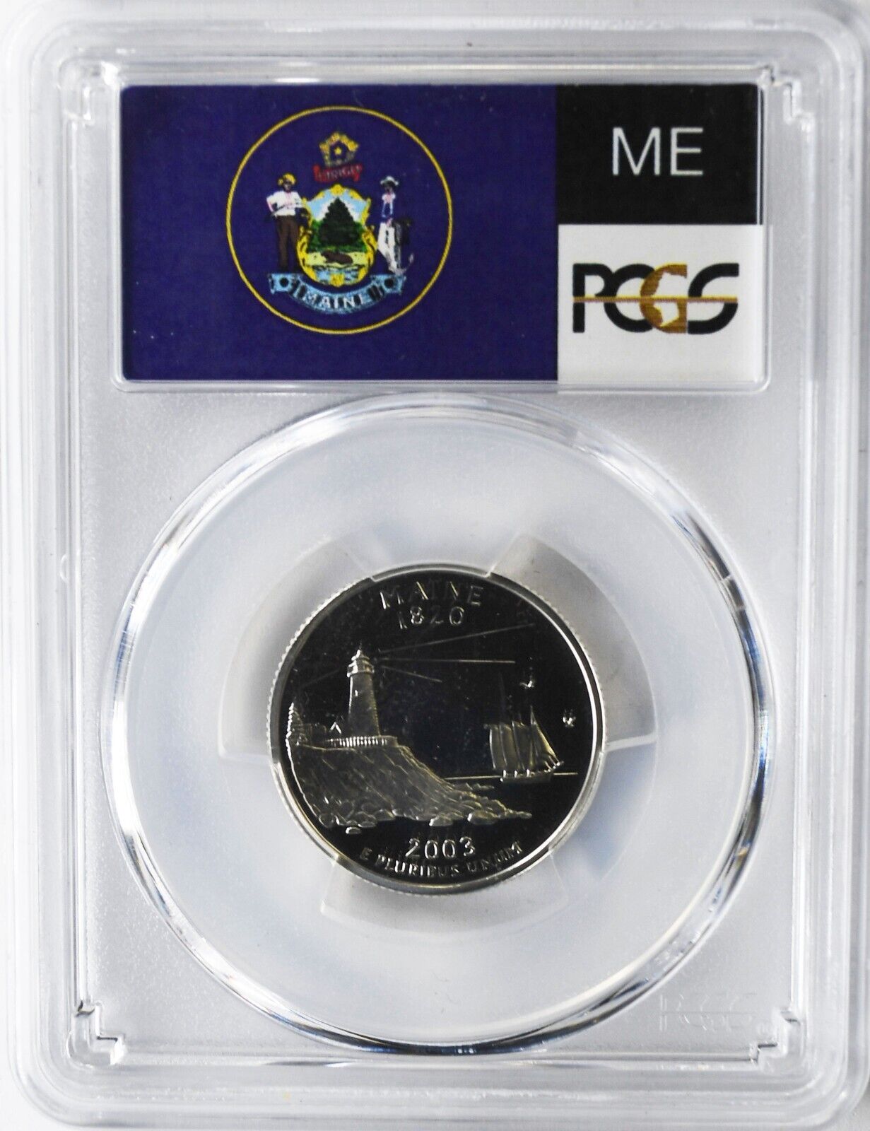 2003 S 25c Washington Silver Quarter Dollar Proof PCGS PR69 DCAM Maine