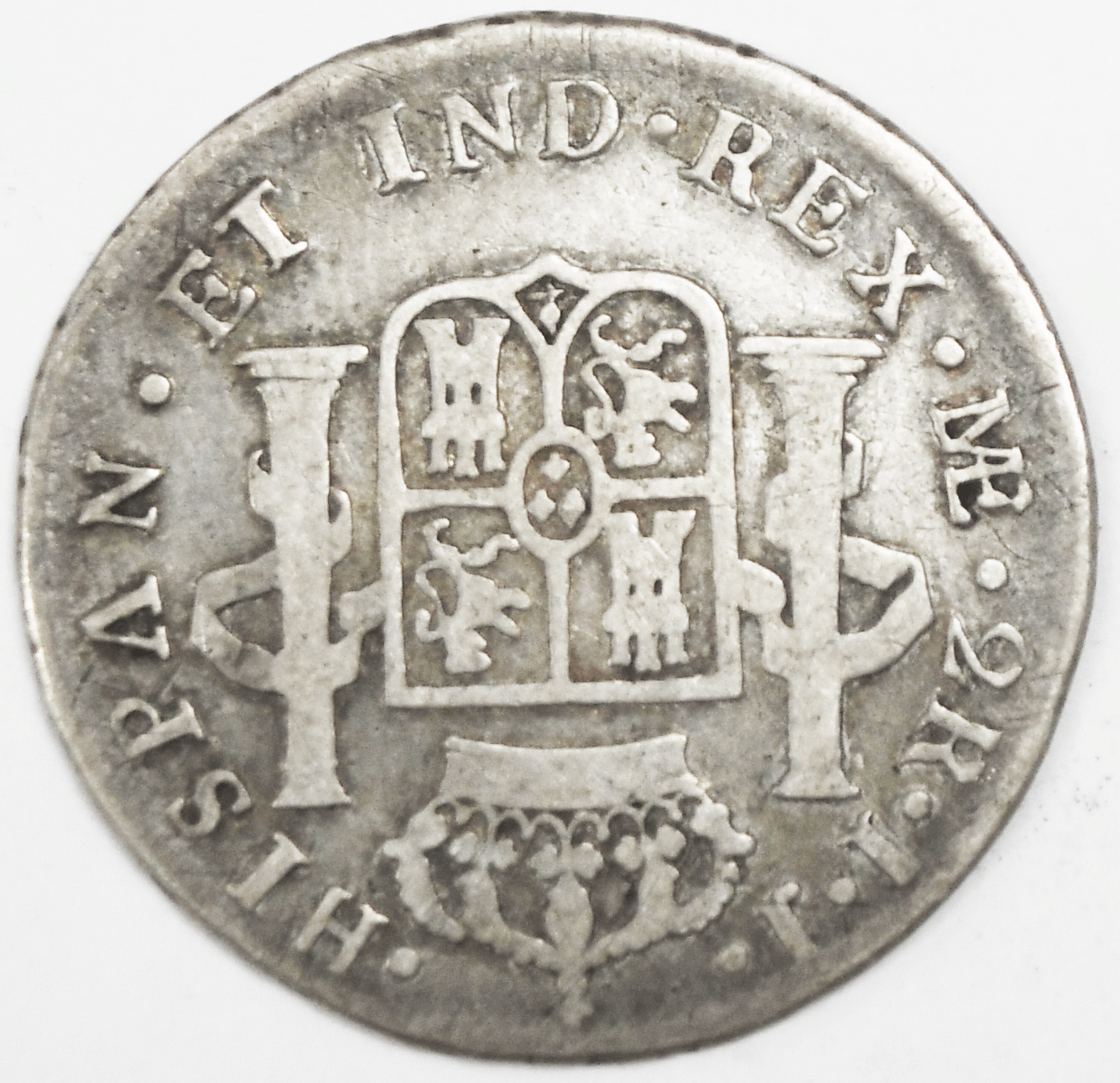 1795 LIMAE IJ Peru 2 Two Reales Silver Coin KM# 95