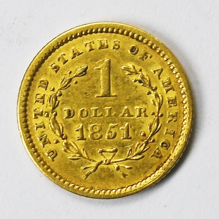 1851 $1 Liberty Head One Dollar Gold Type 1