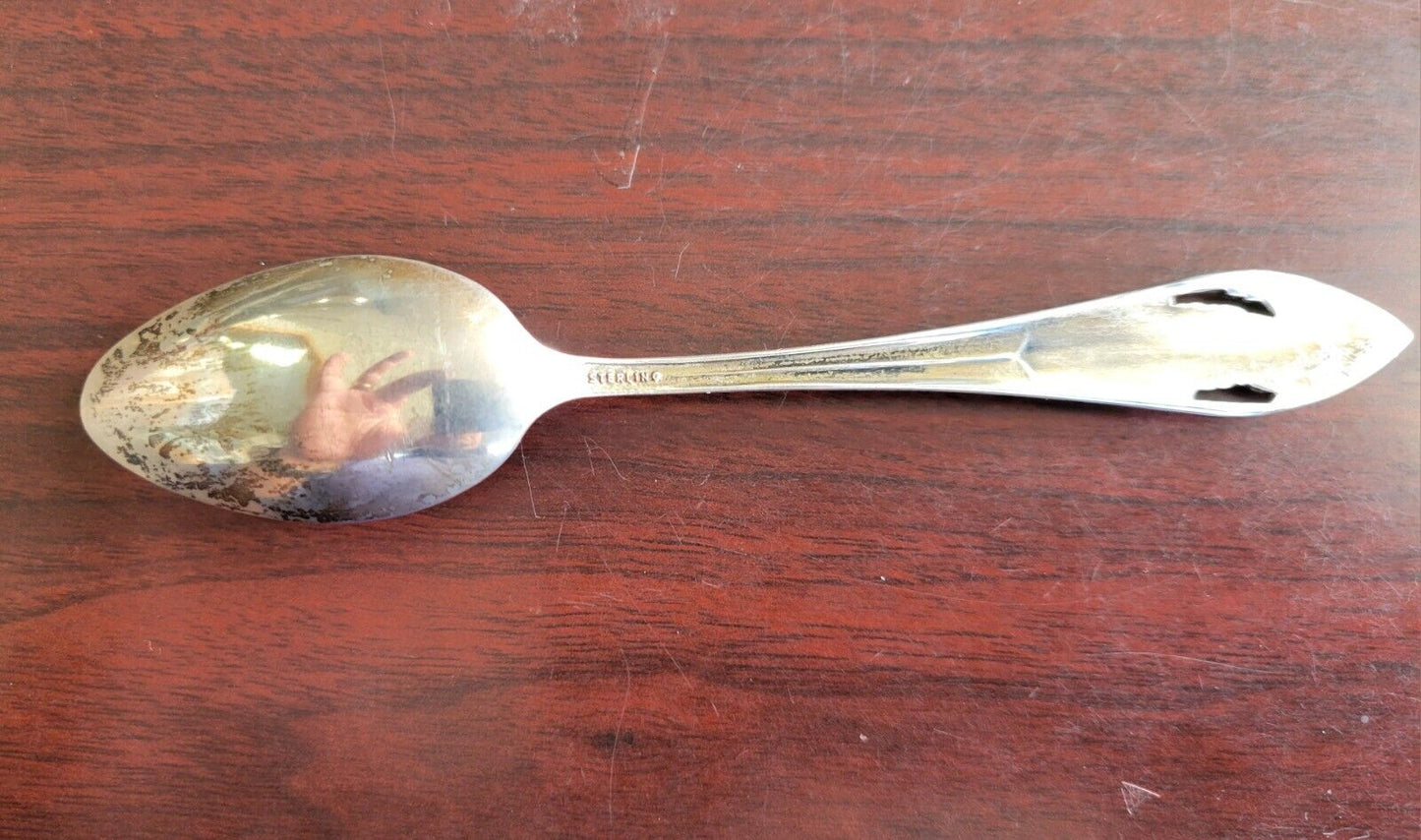 Carlsbad Caverns New Mexico Sterling 5 5/8" Souvenir Spoon .61oz. Rock Of Ages