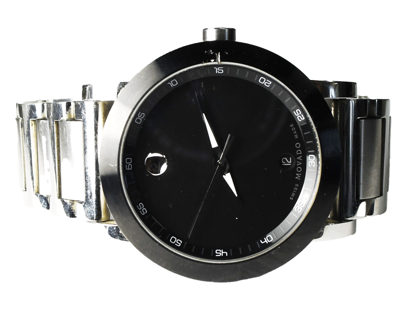 Movado Museum Sport Quartz 07.1.14.1145 Wristwatch 42mm Stainless 6-1/4" Wrist