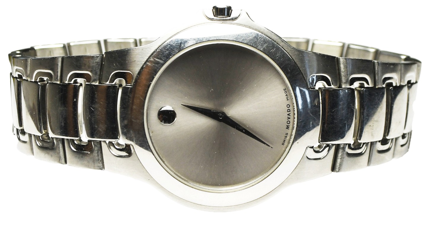 Men's Movado 84.G1.1898 Grey Museum Dial 36mm Stainless Steel Wristwatch