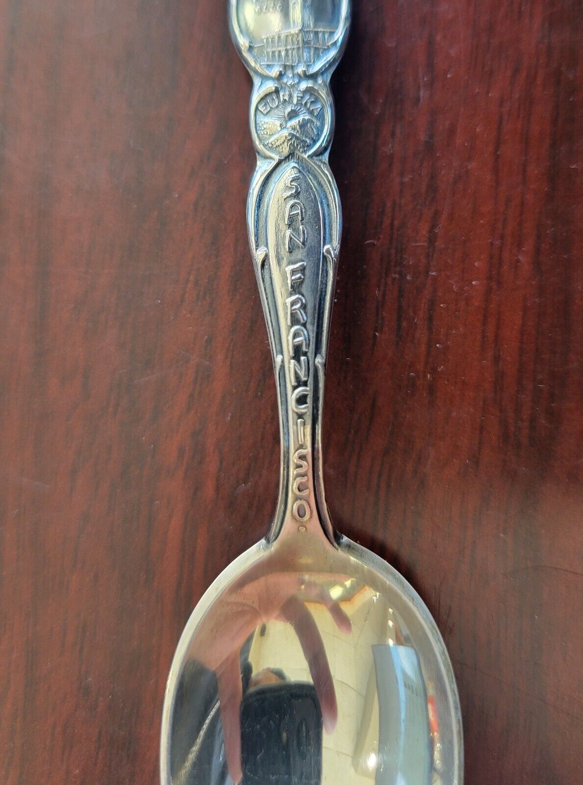 San Francisco Sterling Silver 4" Souvenir Spoon .44oz. Eureka Ferry Bldg.