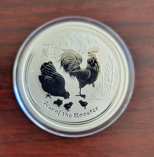 2017 Australia 1/2 oz Year of the Rooster .9999 Fine Silver Coin Mint Condition