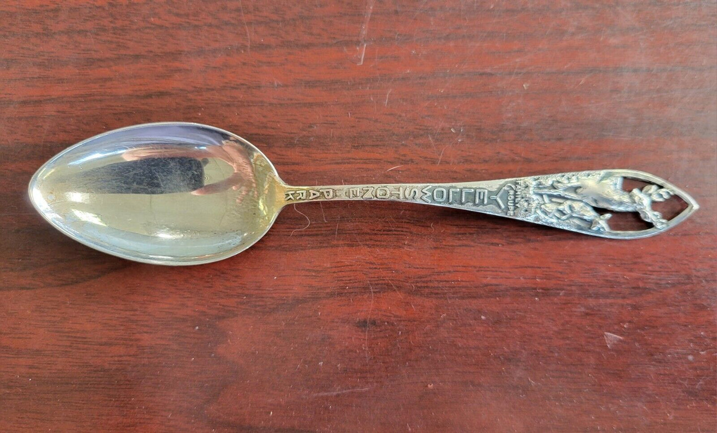 Yellowstone Nat. Park Sterling Silver 5 5/8" Souvenir Spoon .49oz. Wildlife