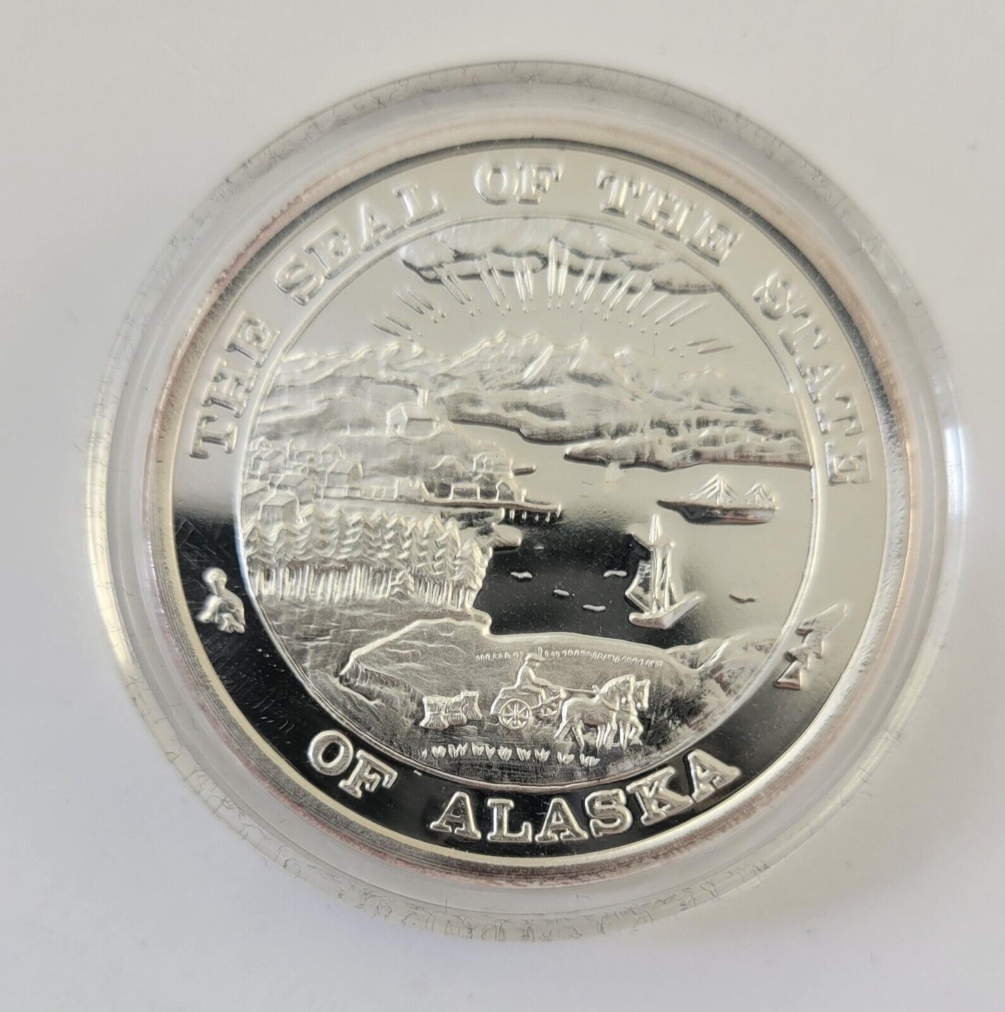 1996 Alaska Mint 1oz. Sport Fishing Medallion Series Proof .999 Fine Silver