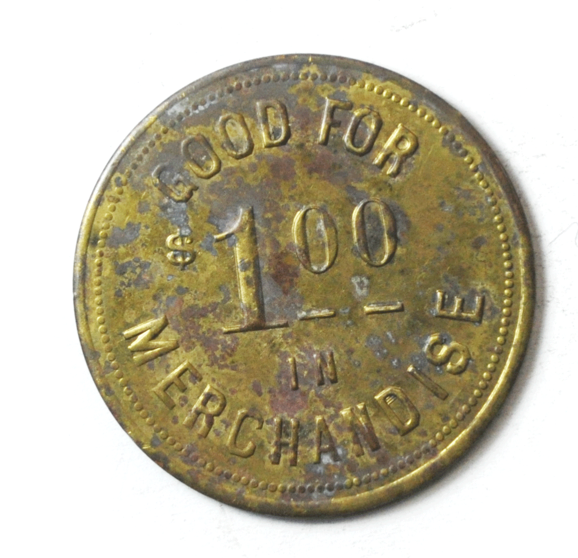 Rutlanders Kansas City Missouri Trade Token $1 35mm