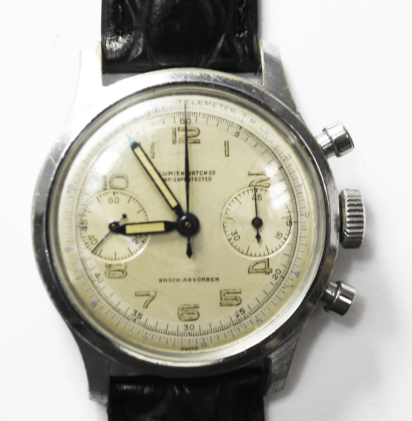 1940's Men's Lumier Chronograph A Reymond 35mm Wristwatch Venus 150