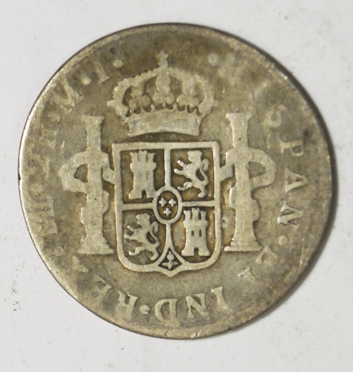 1784 LIMAE MJ Peru 2 Two Reales Silver Coin KM# 76