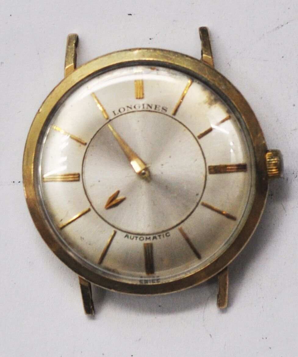 Vintage Longines Automatic 19A 10k Gold Filled 32mm Wristwatch Mystery Dial