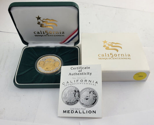 1848-1998 Gold Discovery California Sesquicentennial 1oz .999 Fine Silver Boxed