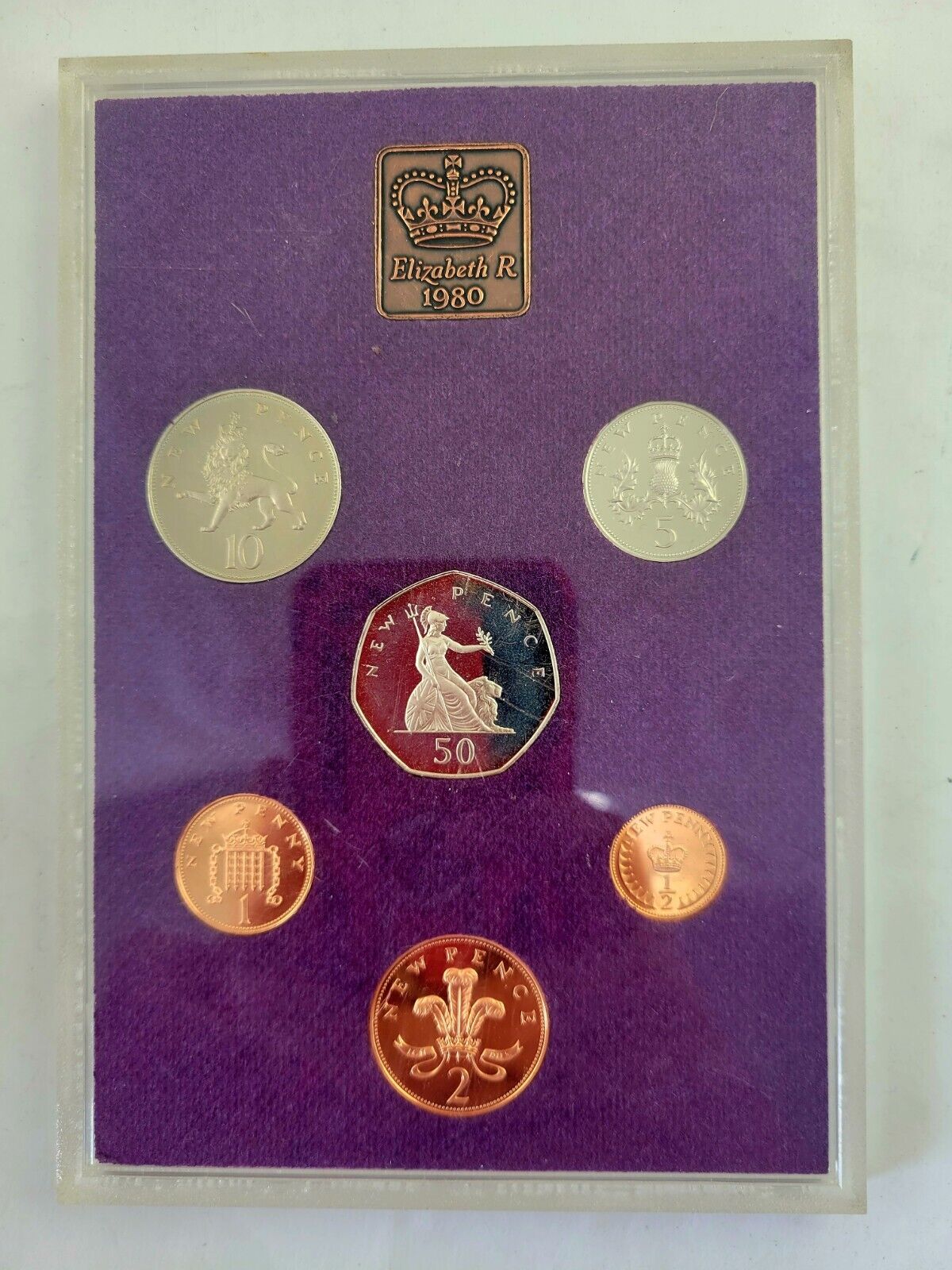 1980 United Kingdom 6pc Decimal Coin Set w/Mint Token Northern Ireland