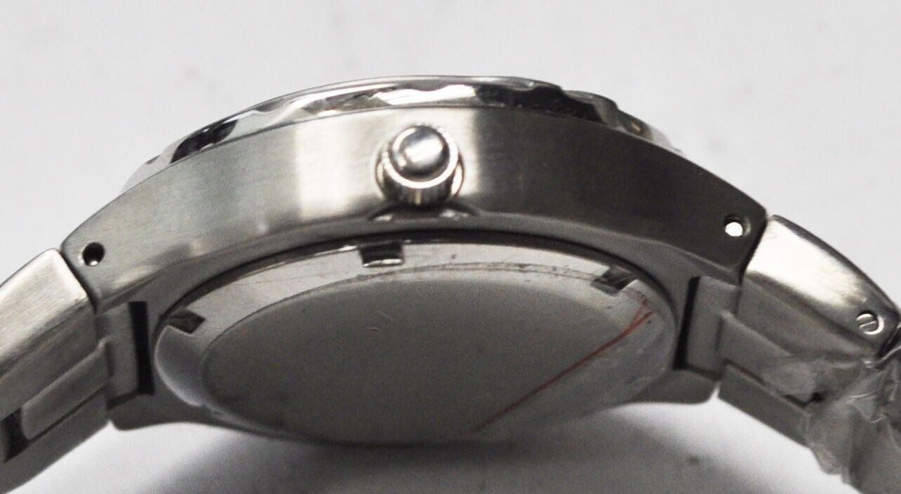 Women's Fossil Blue Dial PR1690 29mm Stainless Quartz Date 7-1/2" Wrist