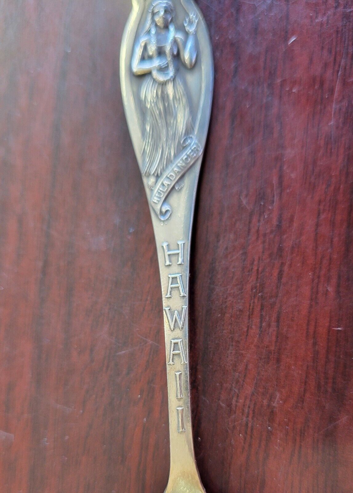 Hawaii Hula Dancer Sterling Silver Souvenir Spoon 5 1/2" Vintage .61oz.