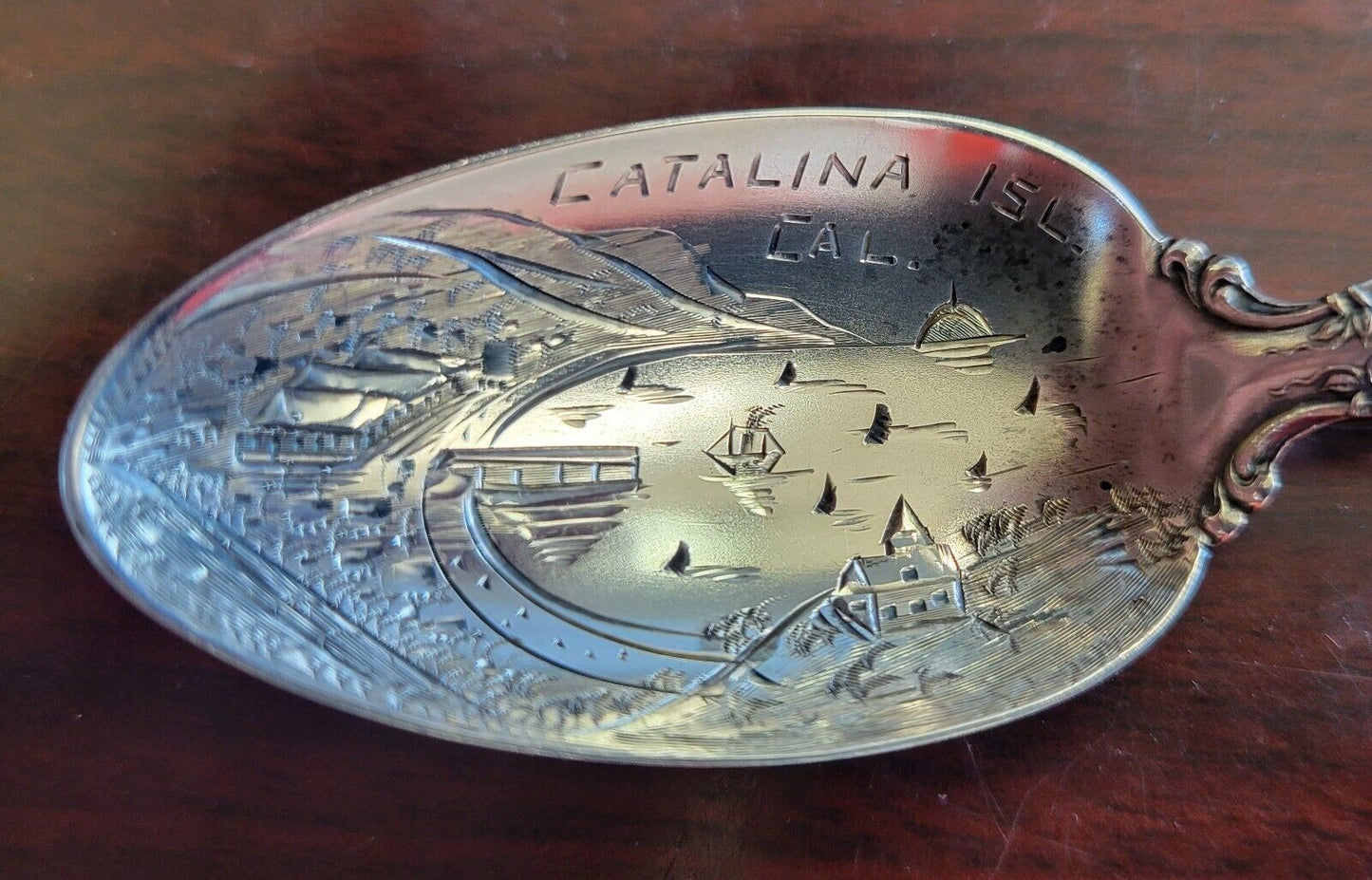 Catalina Island Ca. Sterling Silver Souvenir Spoon 5 3/8" .48oz. by Wallace