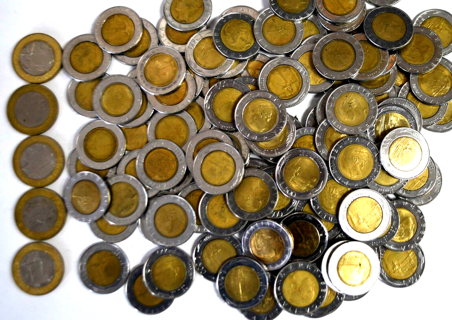 120pc Italy 500 Lire Coins Lot & 5 -1000 Lire