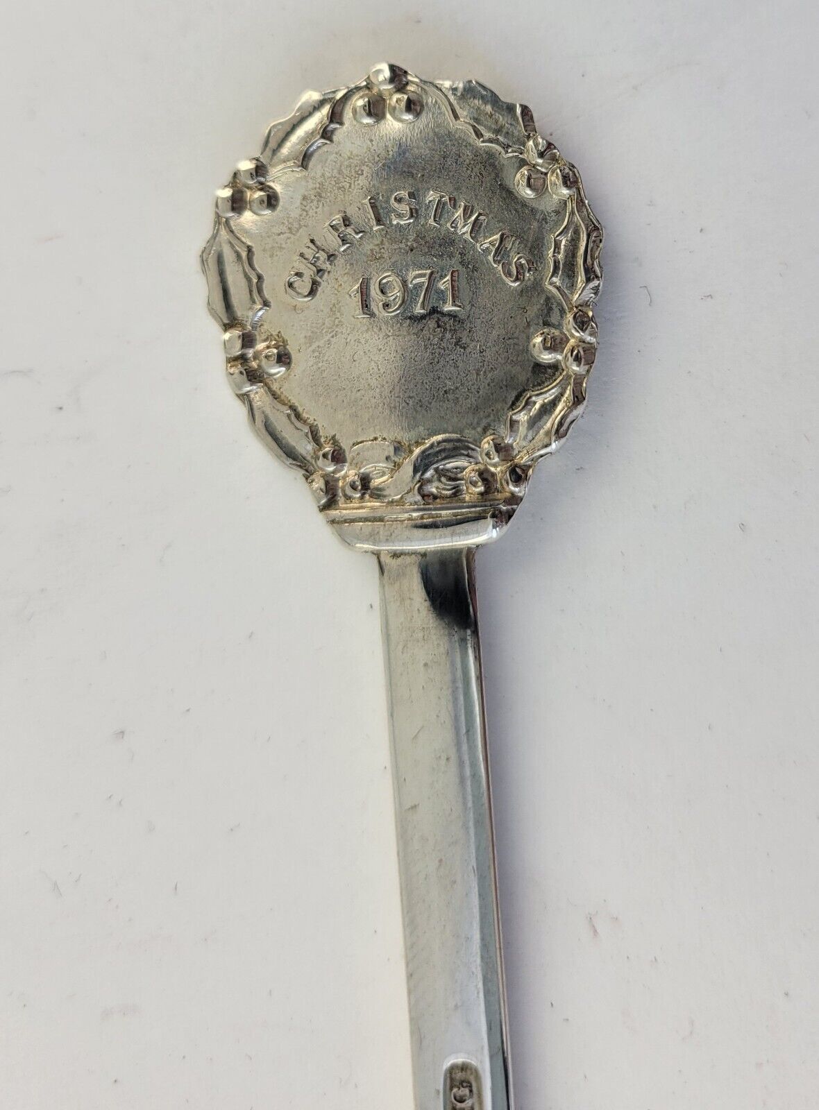 1971 Christmas Gorham Sterling Silver Souvenir Spoon 4 3/4" Enameled .87oz.