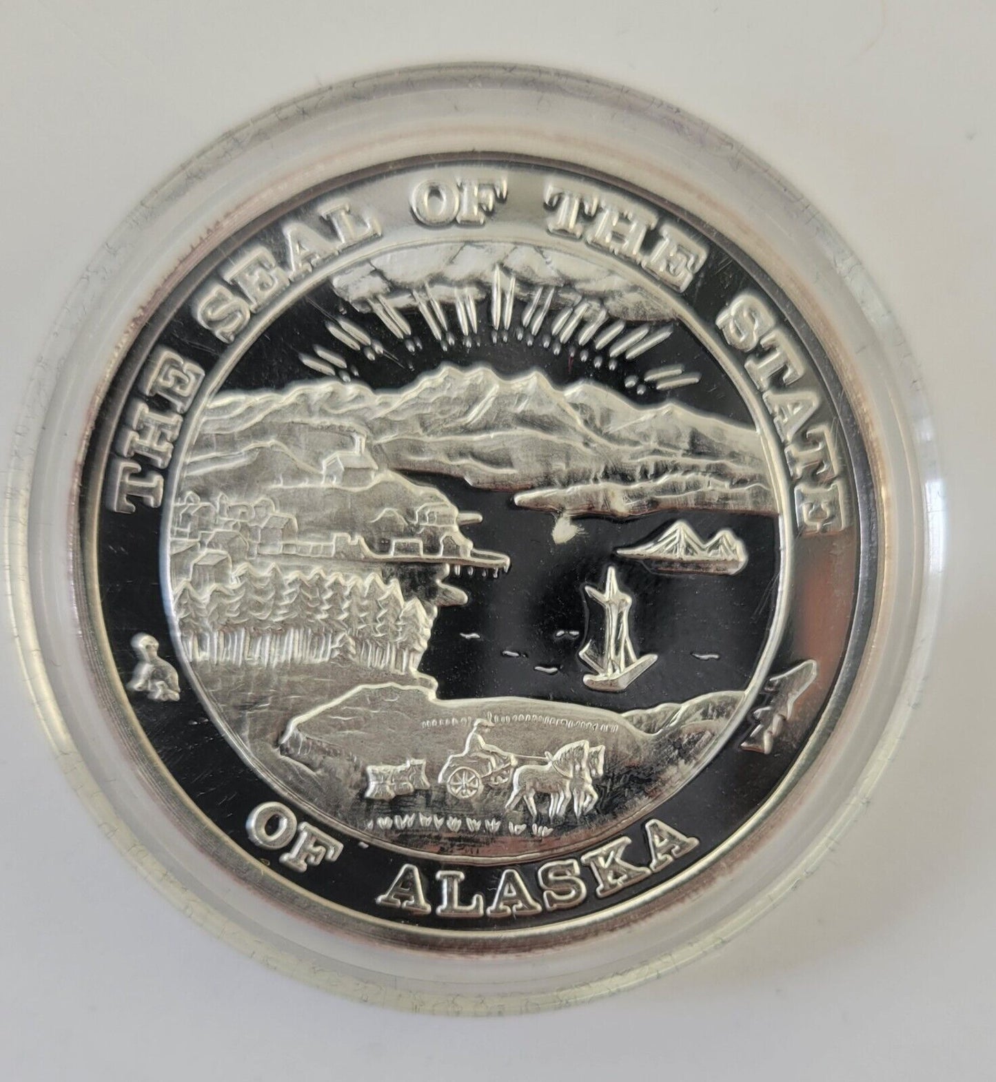 1996 Alaska Mint 1oz. Sport Fishing Medallion Series Proof .999 Fine Silver