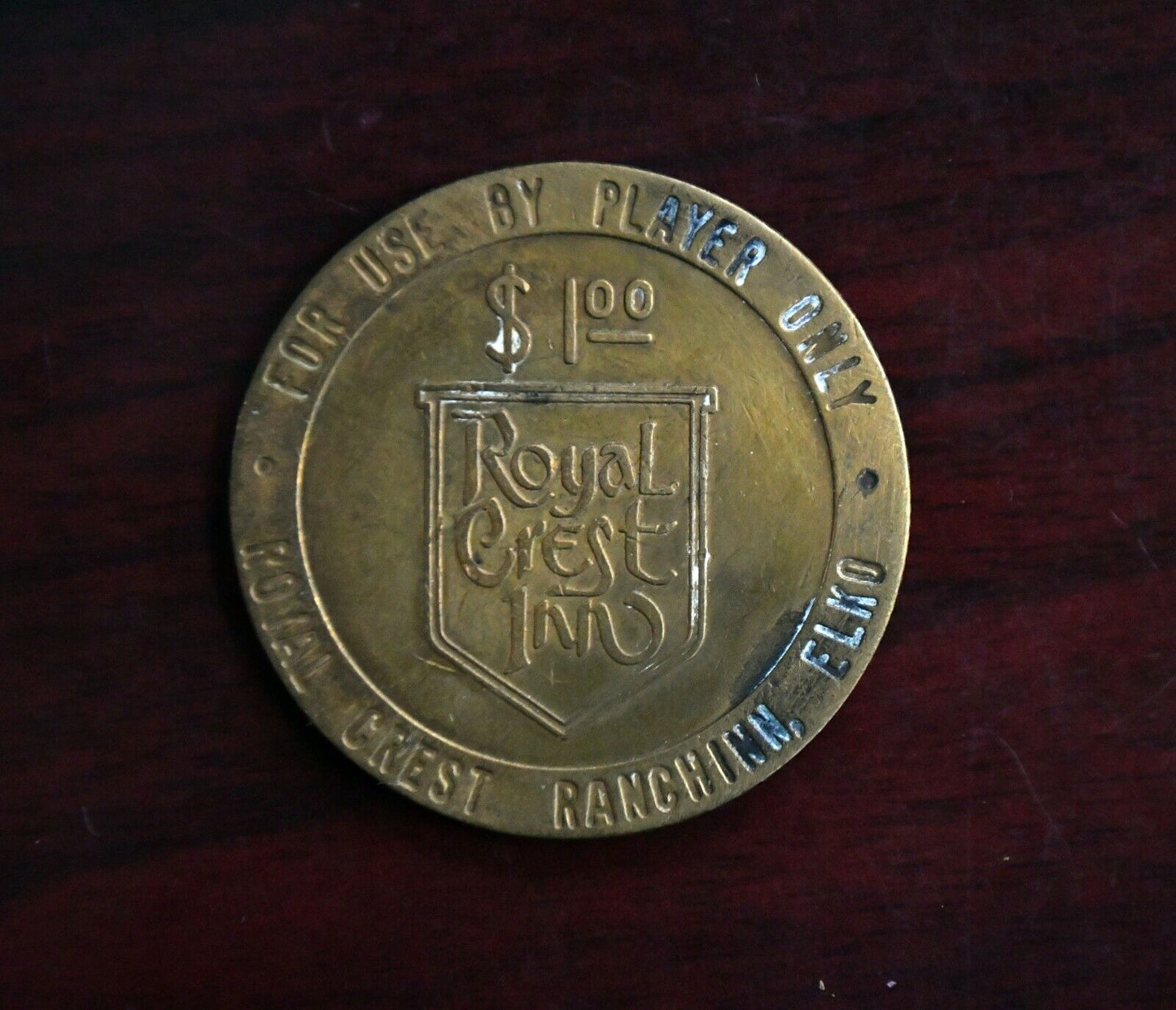 1981 Royal Crest Inn Casino Gaming Token Ranch Inn Elko, Nevada Rare