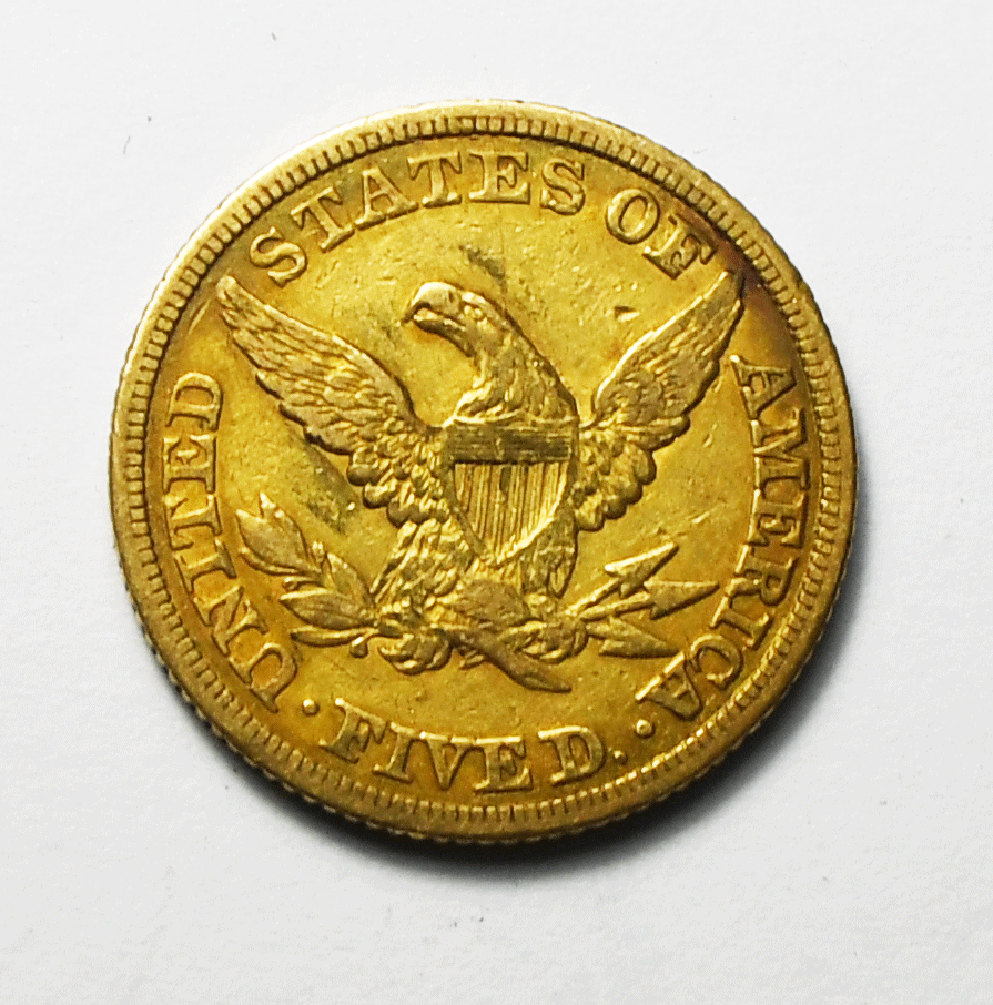 1846 $5 Liberty Head Five Dollars Gold Half Eagle Philadelphia