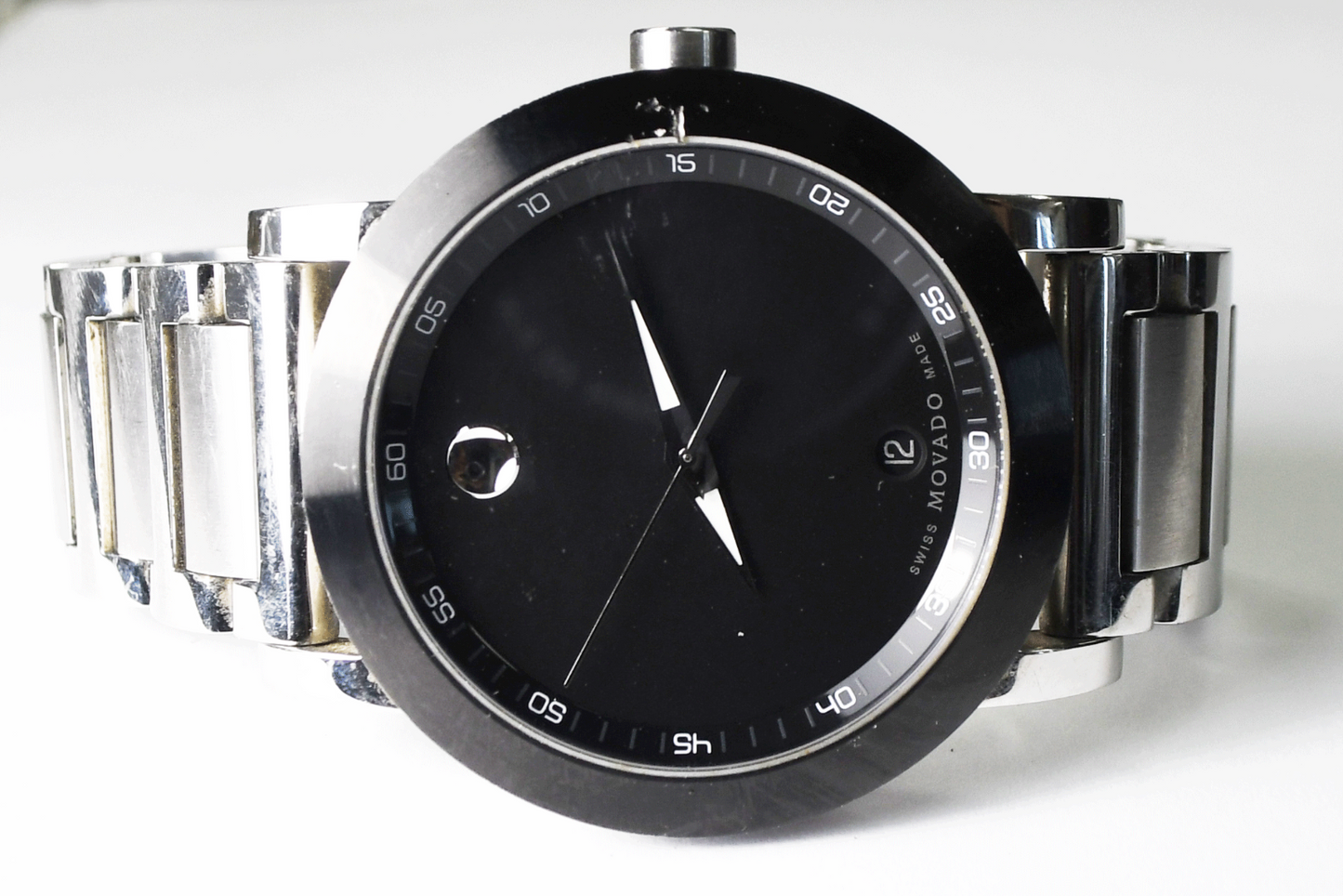 Movado Museum Sport Quartz 07.1.14.1145 Wristwatch 42mm Stainless 6-1/4" Wrist