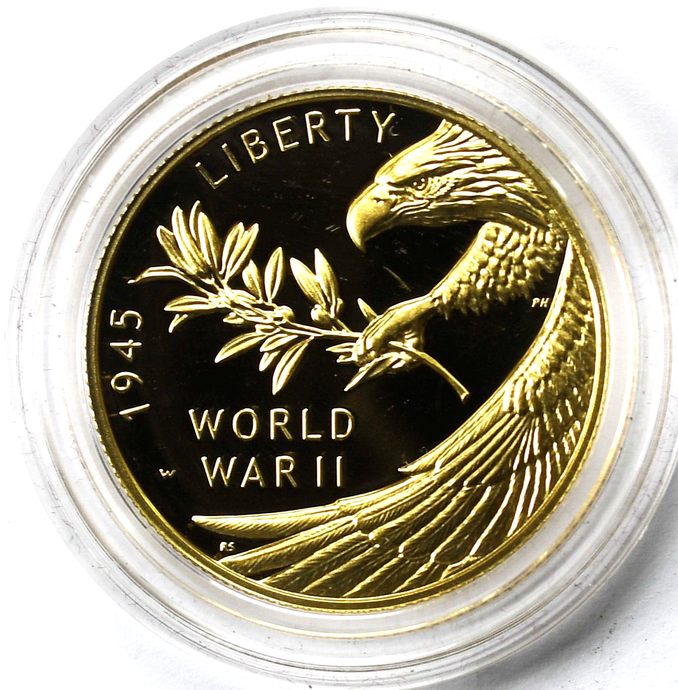 2020 $25 World War 2 75th Anniversary Gold 1/2 Ounce 24k Gold Coin Commemorative