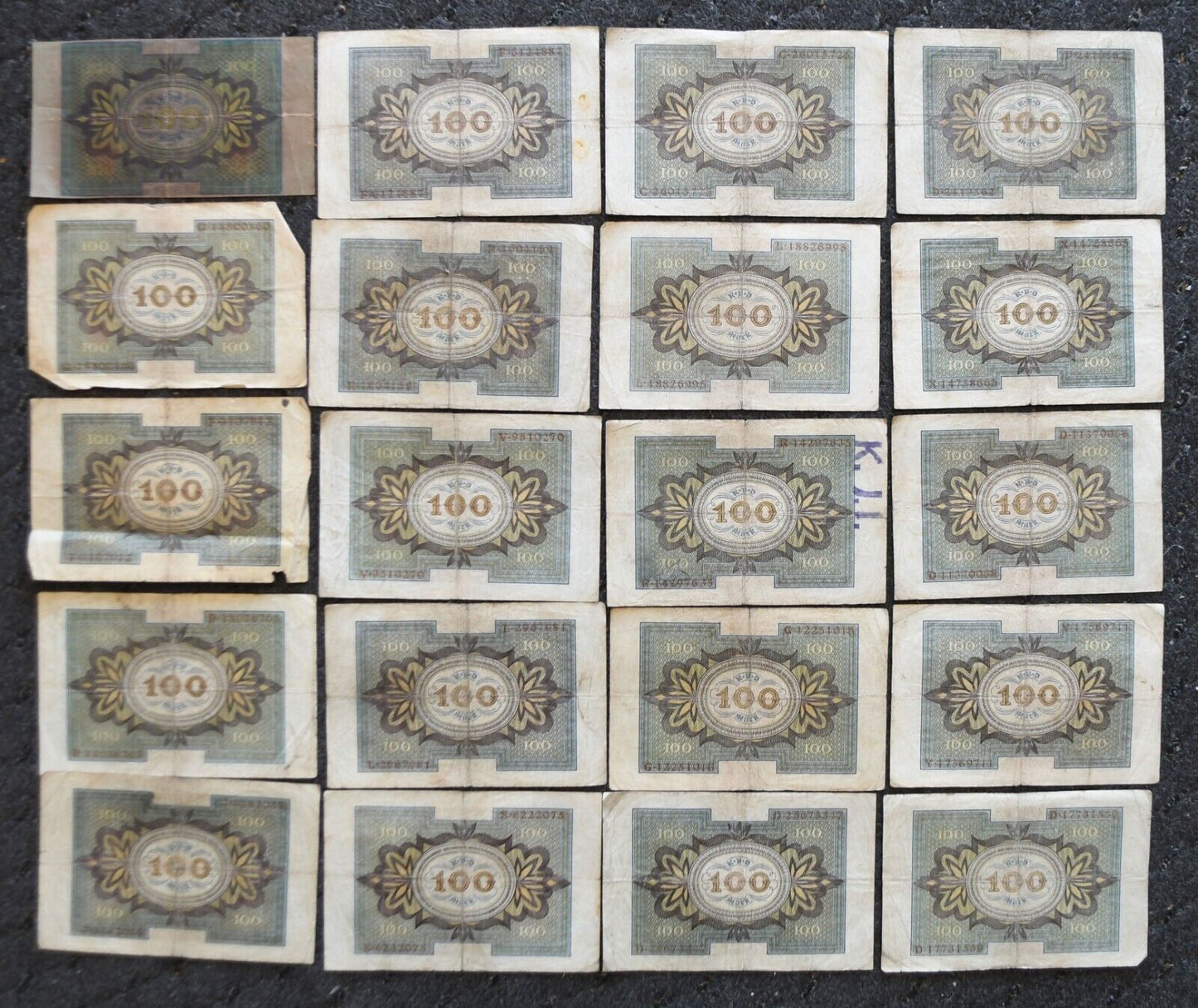 16-  1920 Germany 100 One Hundred Mark Reichsbanknotes